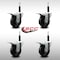 Service Caster 4'' SS Soft Rubber Swivel 3/4'' Expanding Stem Caster Set Total Lock Brake, 4PK SCC-SSEXTTL20S414-SRS-34-4 - alternate 4